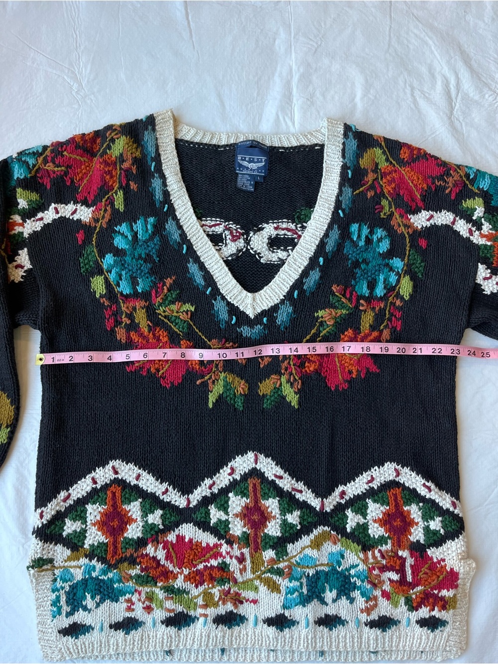 Vintage Best American Clothing Co. Hand Knit Sweater Fall - Picture 5 of 8